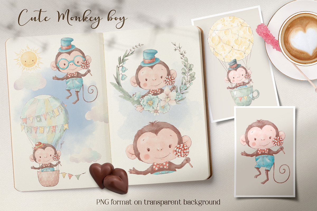 Cute Tropical animals clipart., an Animal Illustration by Yuliya Art (Photo 26 of 33)