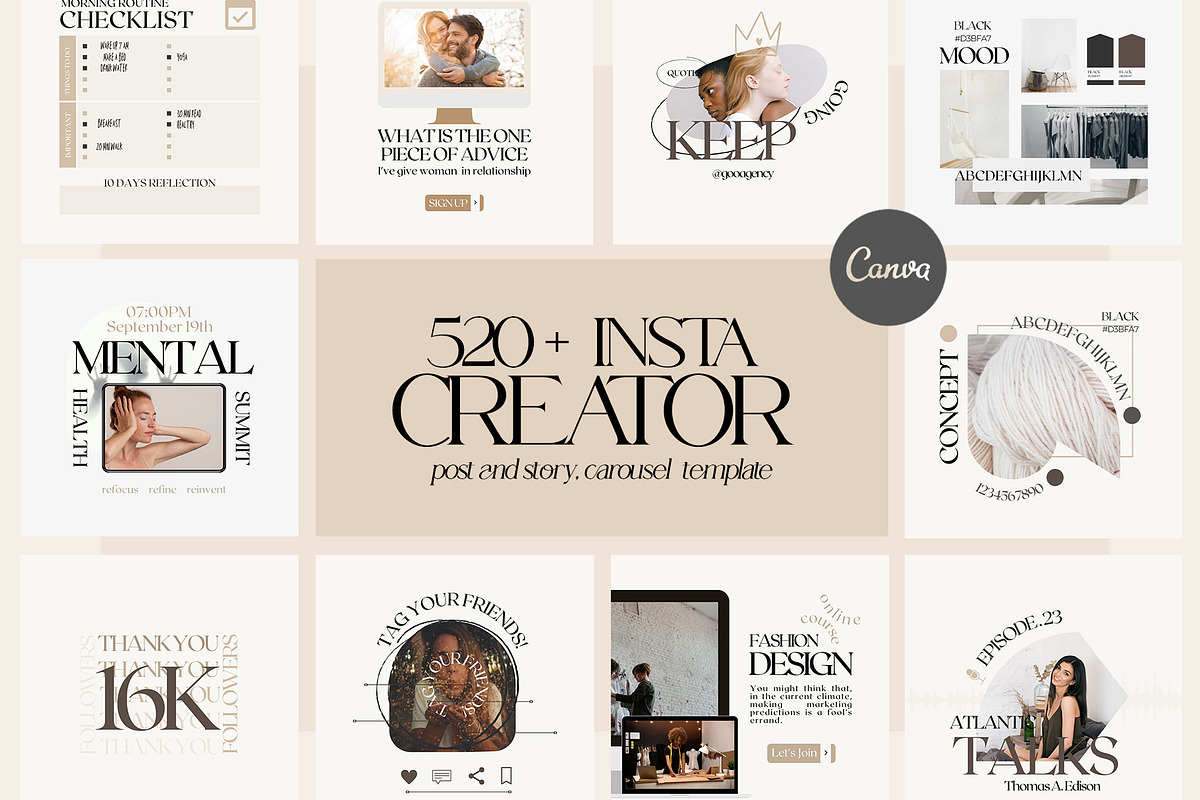 Instagram Creator for Coaches CANVA, a Social Media Template by goodesign (Photo 1 of 29)