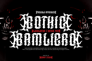 Gothic Bamliero - Blackletter Font, a Blackletter Font by Iqsiart Studio (Thumbnail 1 of 10)