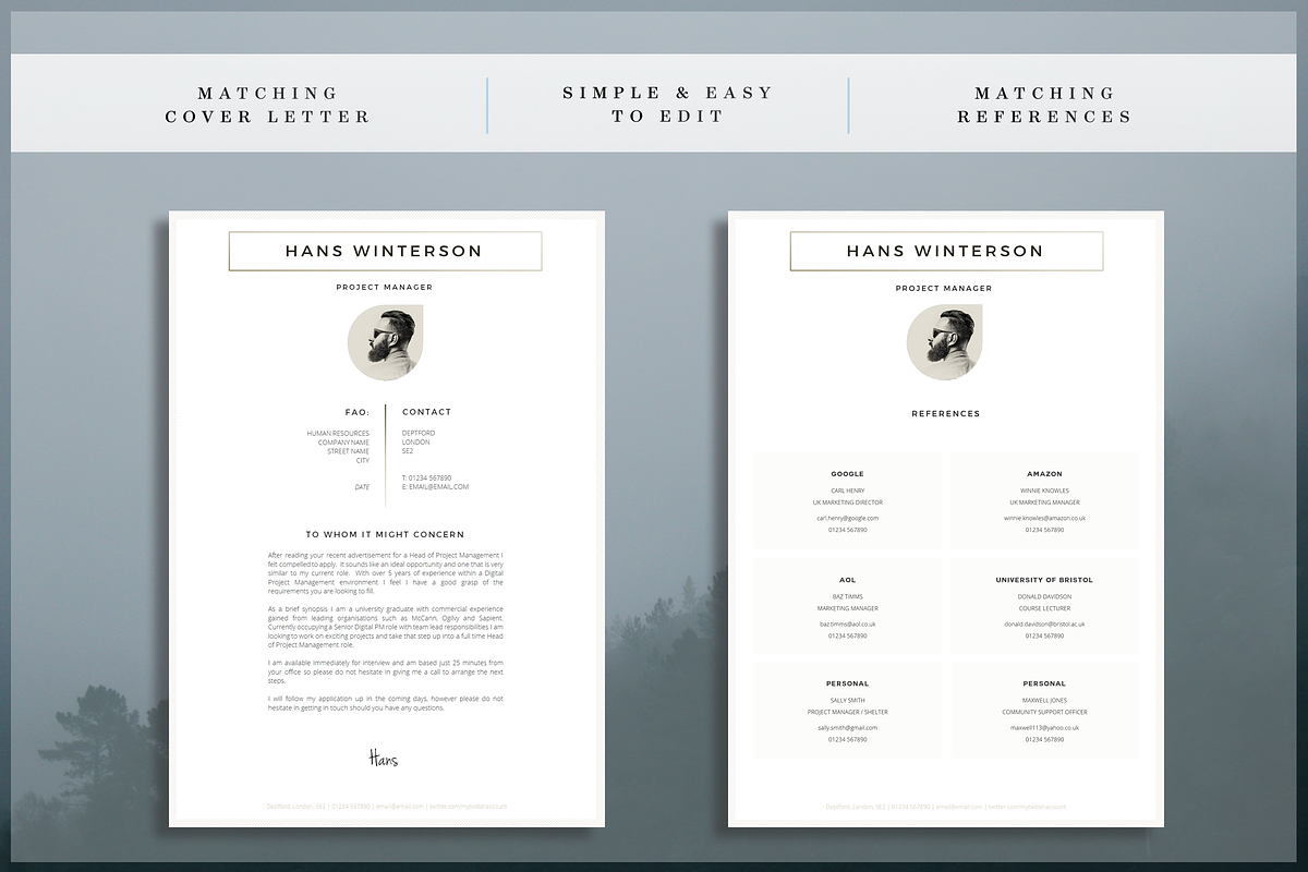 Resume Template / CV Template, a Resume Template by introDuice - CV / Resumes (Photo 4 of 6)