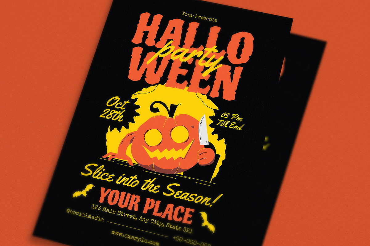 Retro Halloween Event Flyer, a Flyer Template by Guuver (Photo 2 of 3)