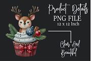 Cute Christmas Animal Cupcake Bundle, a Seasonal Illustration by Rose Art (Thumbnail 5 of 5)