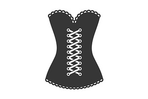 Women Black Corset Icon