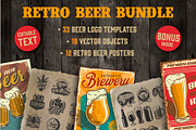 Retro Beer Bundle, a Poster Template by DGIM studio (Thumbnail 1 of 10)