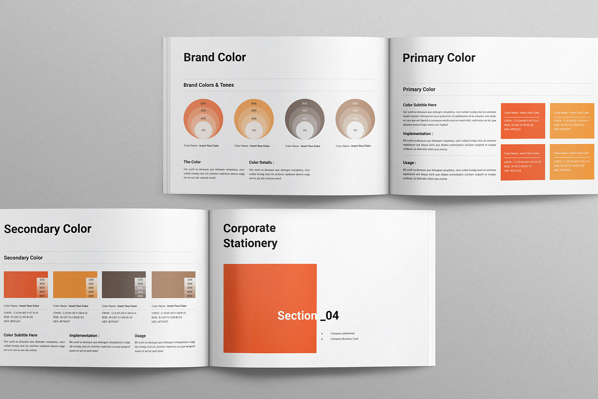 Brand Guidelines Template Landscape, a Brochure Template by Work-Envance (Photo 5 of 9)