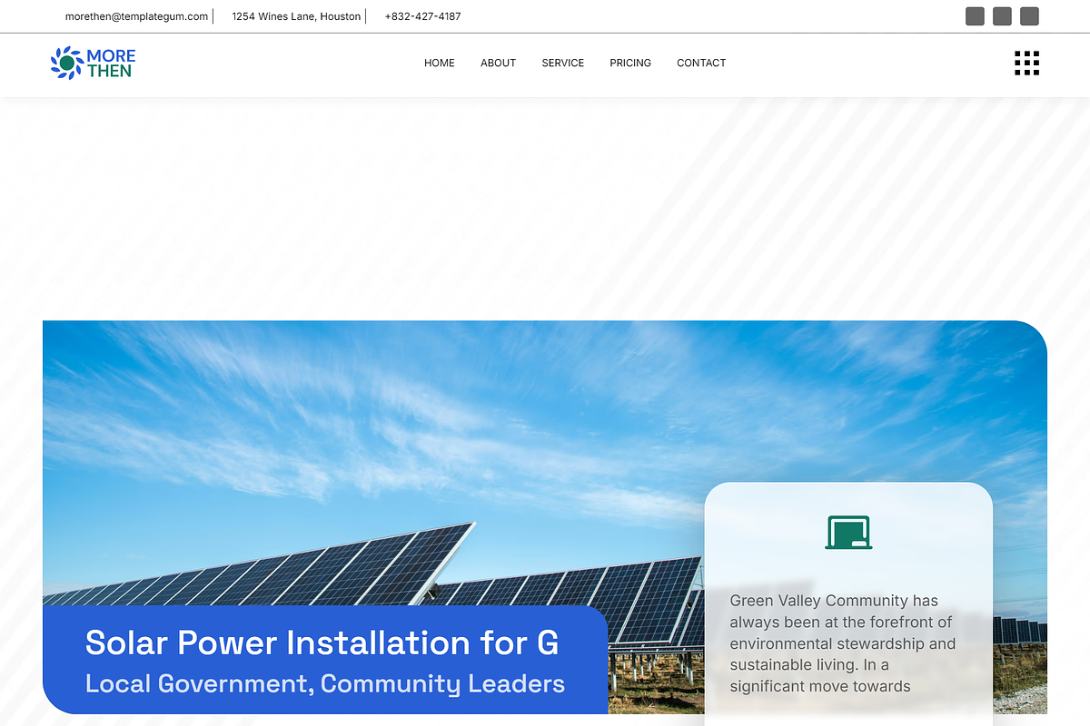 Solar Framer Template, a Websites & App Template by HaithamSimas (Photo 1 of 2)