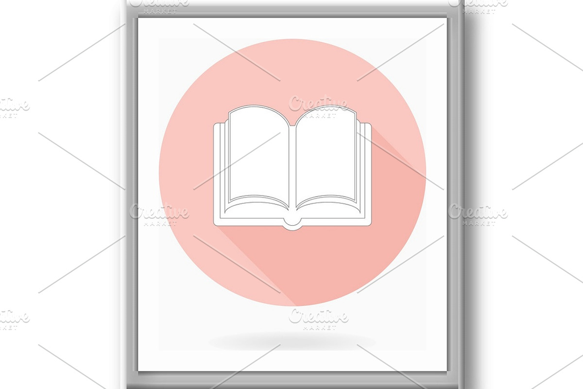 Fine Vector Flat Icon With Book, an Outline Icon by FineArtStudio (Photo 2 of 3)