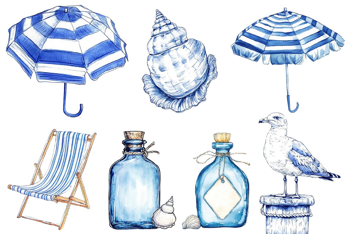 Summer Coastal Sublimation Clipart, an Illustration by Designworld (Photo 4 of 5)
