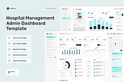 Hospital Management Dashboard, an UI Kit Template by peterdraw (Thumbnail 1 of 7)