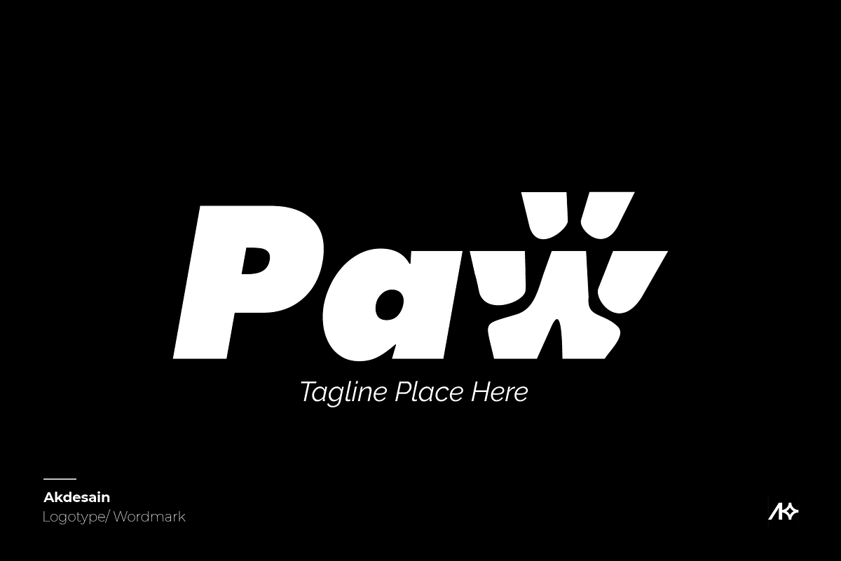 Paw Wordmark Logo, a Branding & Logo Template by Akdesain