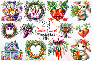 Easter carrot clipart, an Illustration by RobertsArt