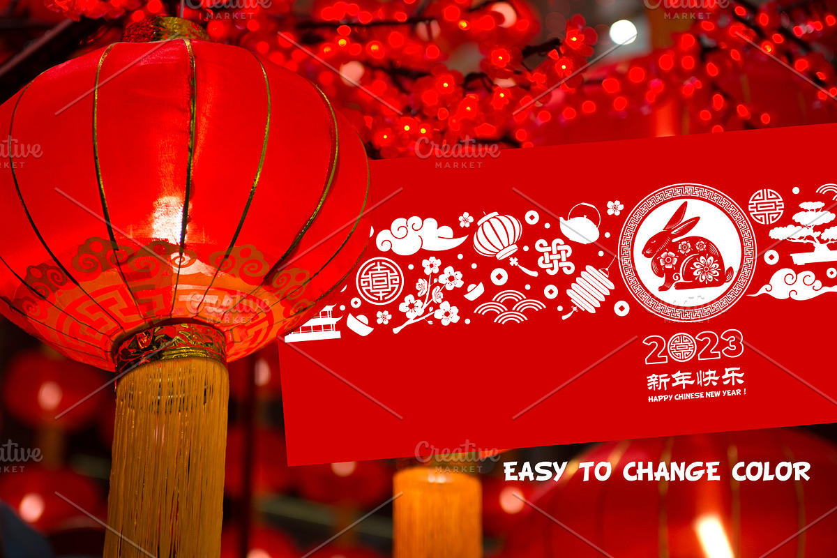 Chinese New Year 2023 Cards Set, a Decorative Illustration by Vector beauty (Photo 3 of 4)