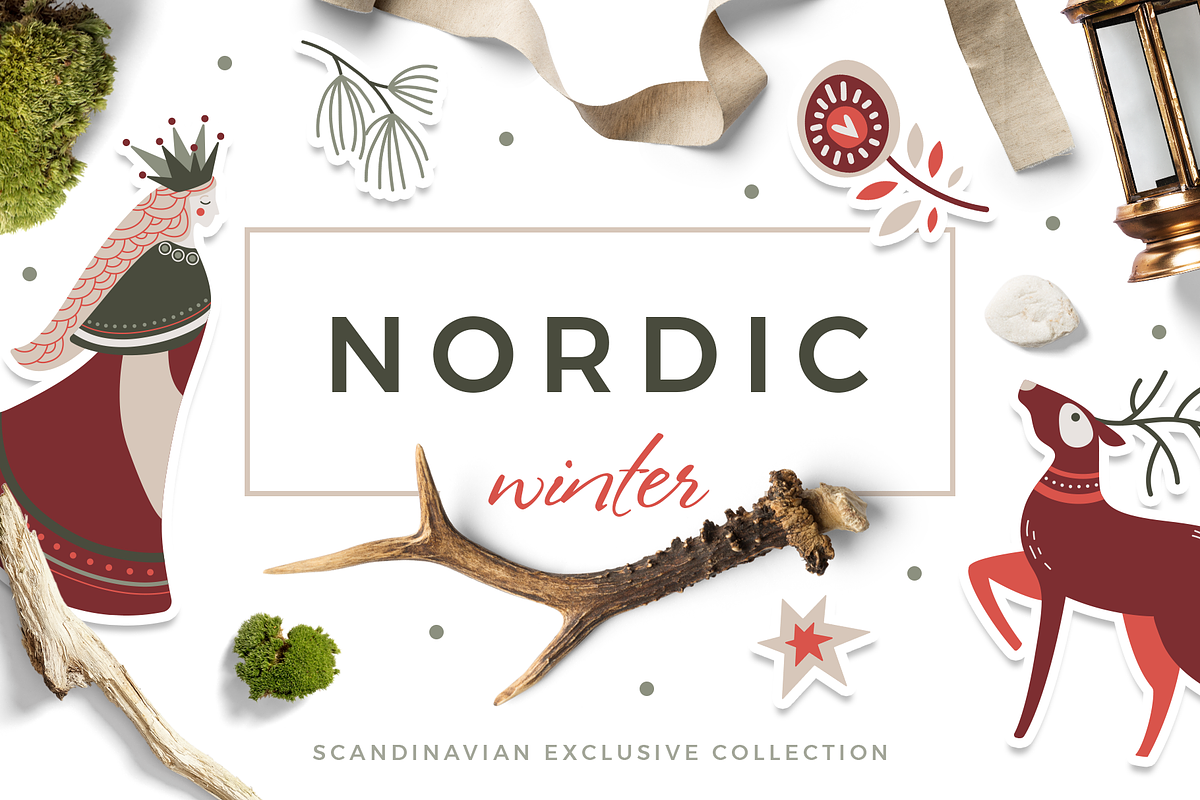 Nordic winter scandi christmas set, an Object Graphic by Beauty Drops (Photo 1 of 8)