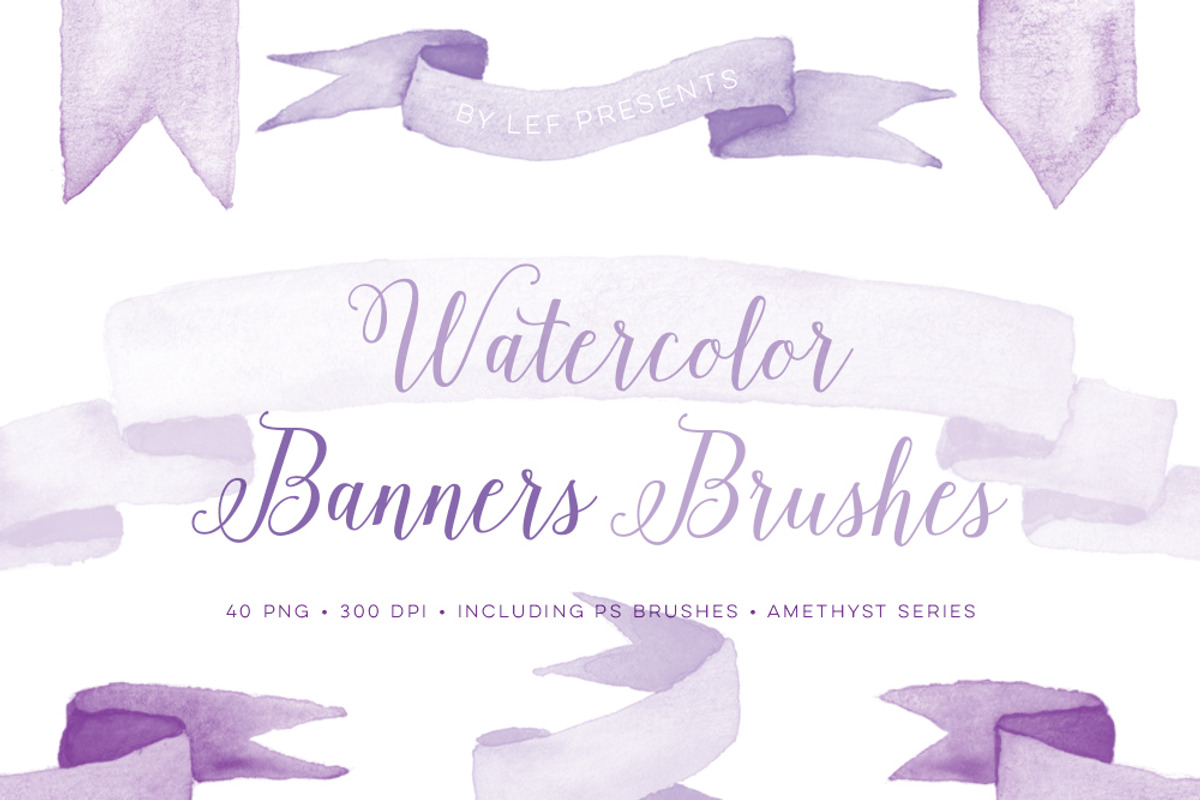 Banner Photoshop Brushes HandPainted, a Brush Add-On by By Lef (Photo 1 of 3)
