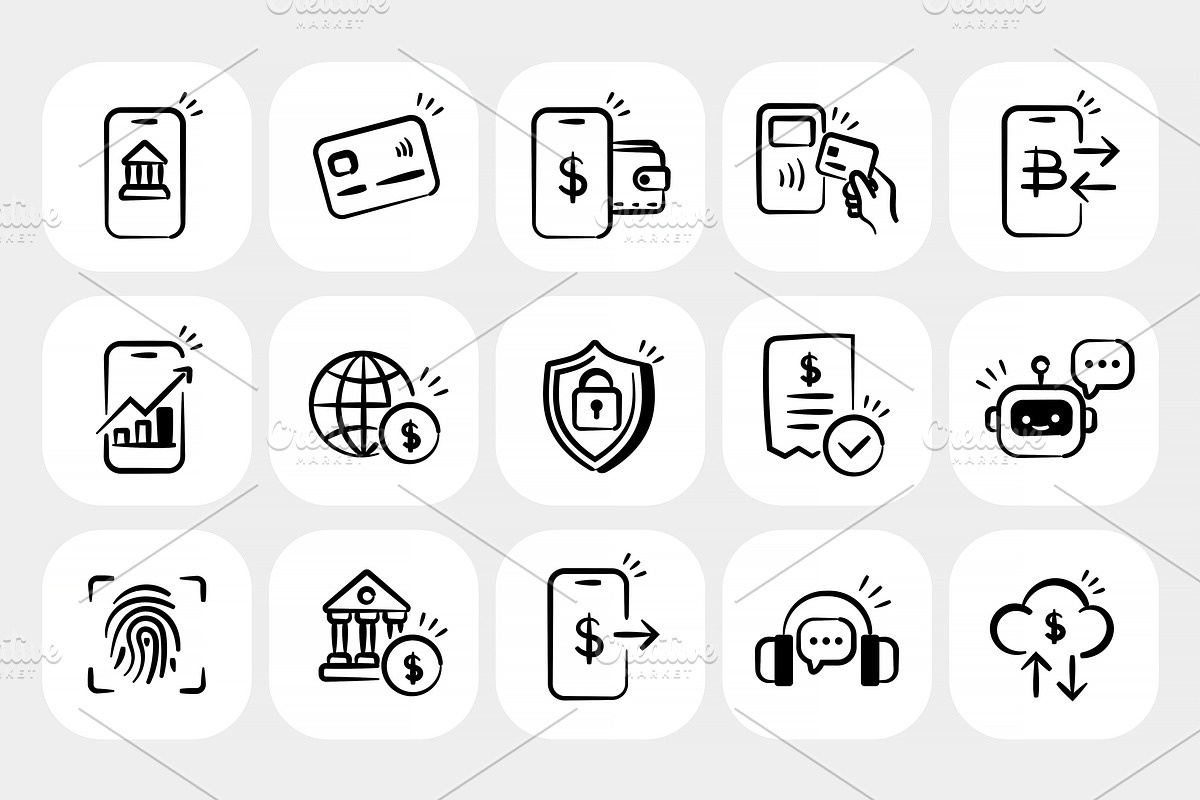 Hand-Drawn Doodle Icons Bundle, an Outline Icon by Creative Graphics (Photo 12 of 16)