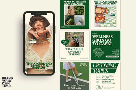 Podcast Canva Templates, a Social Media Template by BYOTstudios