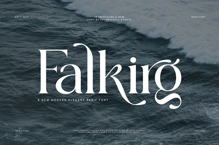 Falkirg Modern Serif Font, a Serif Font by Graphicxell