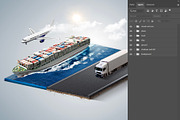 Air, land and sea cargo design, a Technology Illustration by Nomad (Thumbnail 5 of 5)