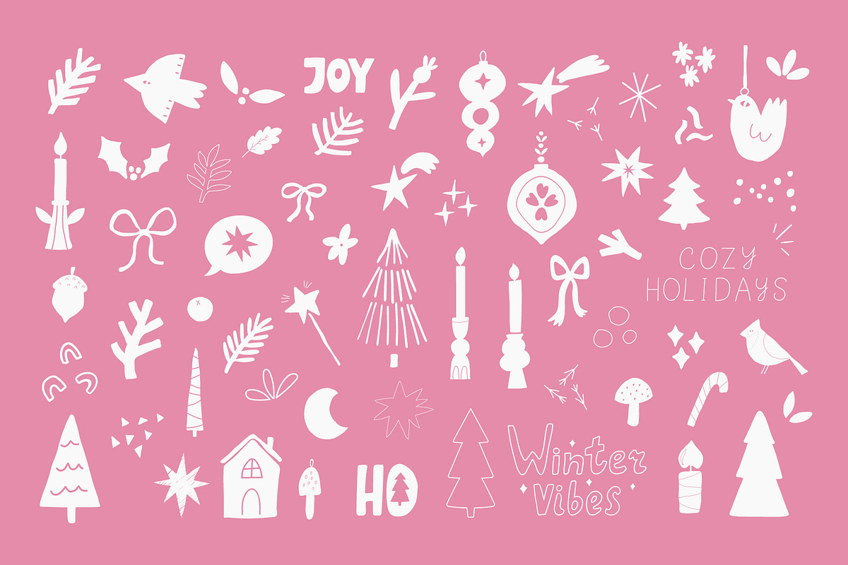 Cozy Holidays | Christmas Clipart, a Decorative Illustration by danceyourlife (Photo 6 of 15)