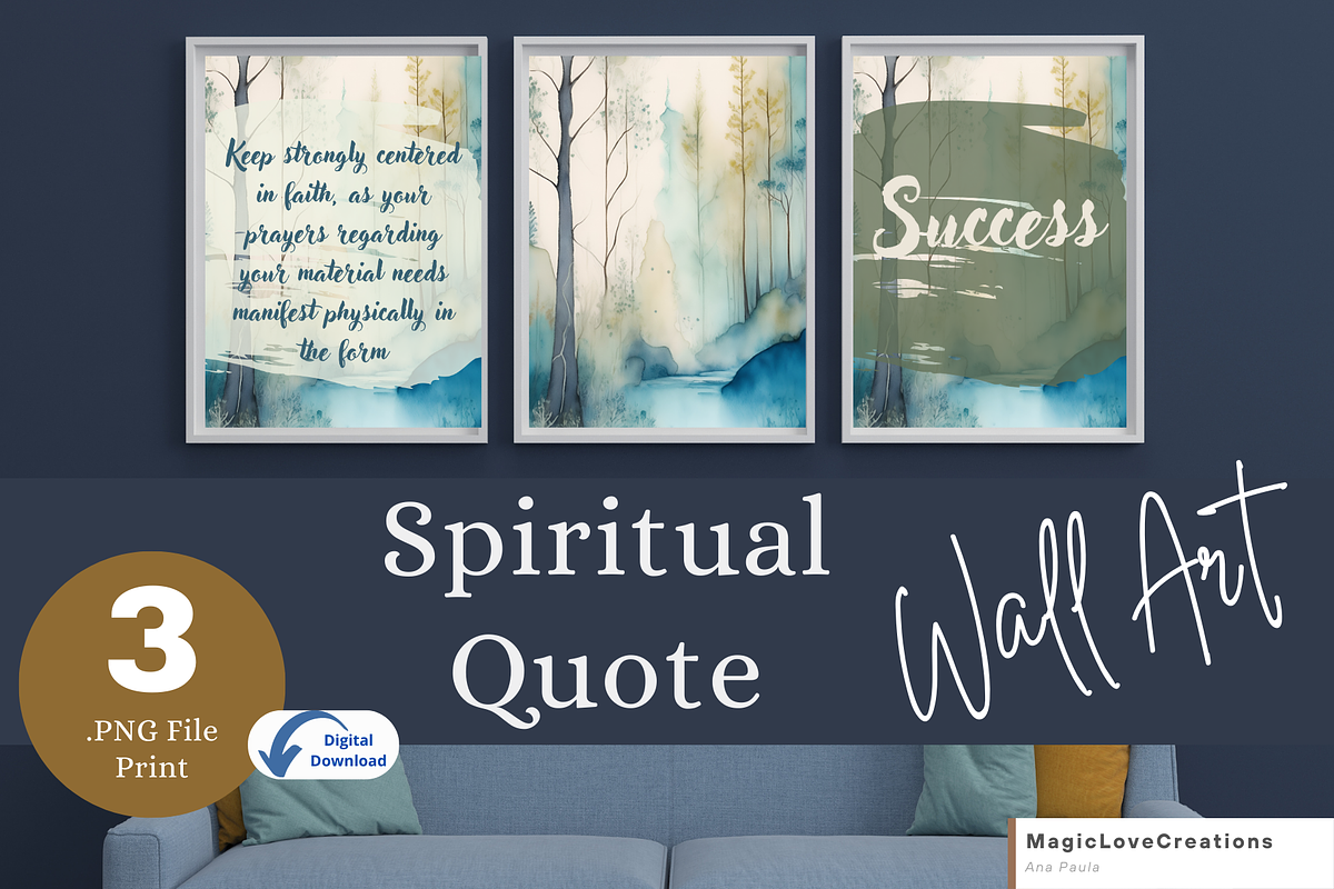 Spiritual Positive Quote Print Wall, a Poster Template by MagicLove Creations (Photo 1 of 10)