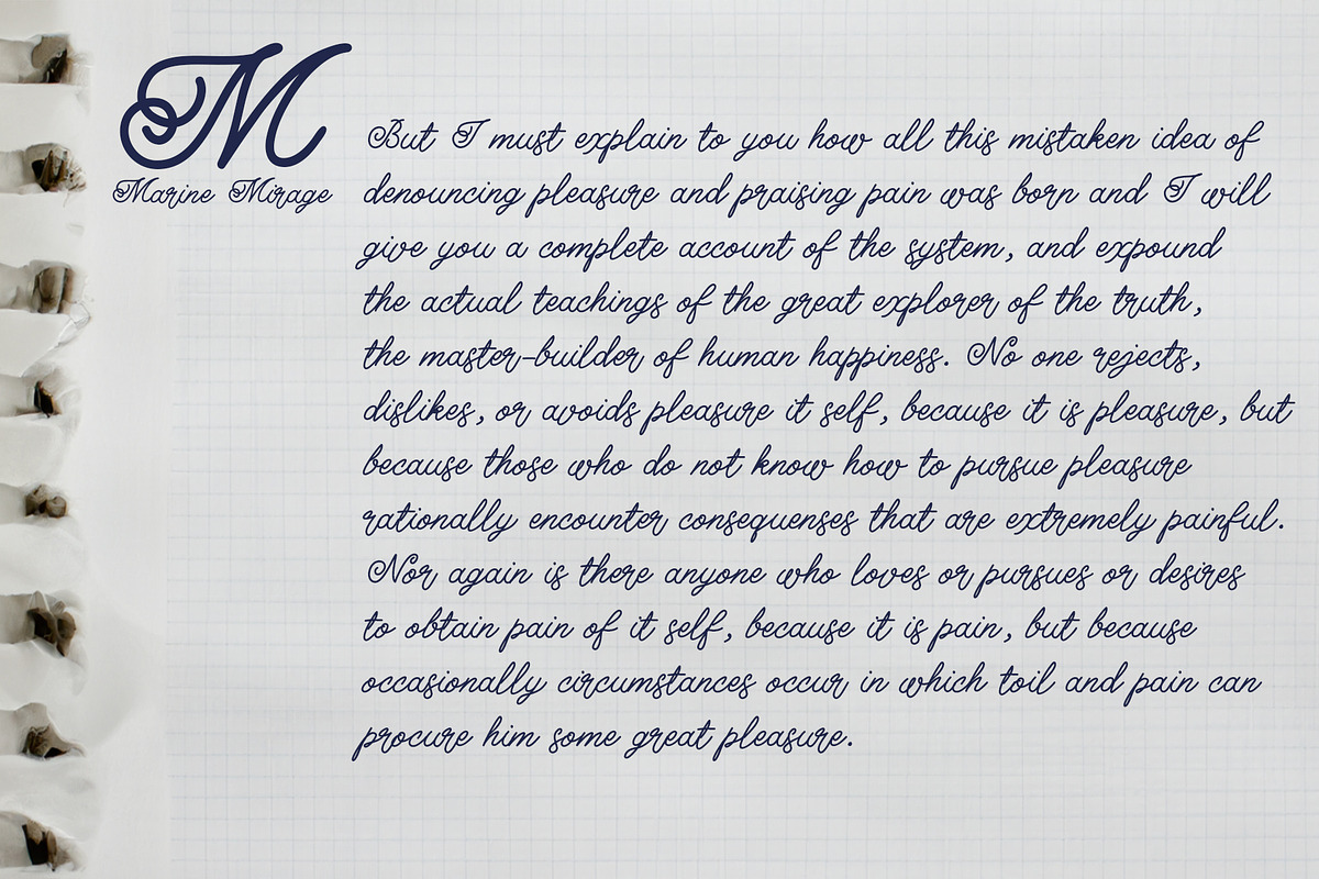 Marine Mirage Font, a Script Font by erlosDESIGN (Photo 5 of 11)