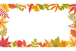 Autumn leaves frame. Fall leaves, an Illustration by winwin.art