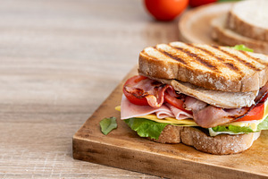Club Sandwich with Bacon, Ham, Cheese and Chicken, a Food & Drink Photo by etorres69