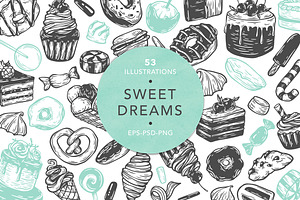 Sweet Dreams. Vector Set.