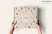 NOVEMBER Watercolor Fall Set, an Object Graphic by Kaleriia (Thumbnail 10 of 11)