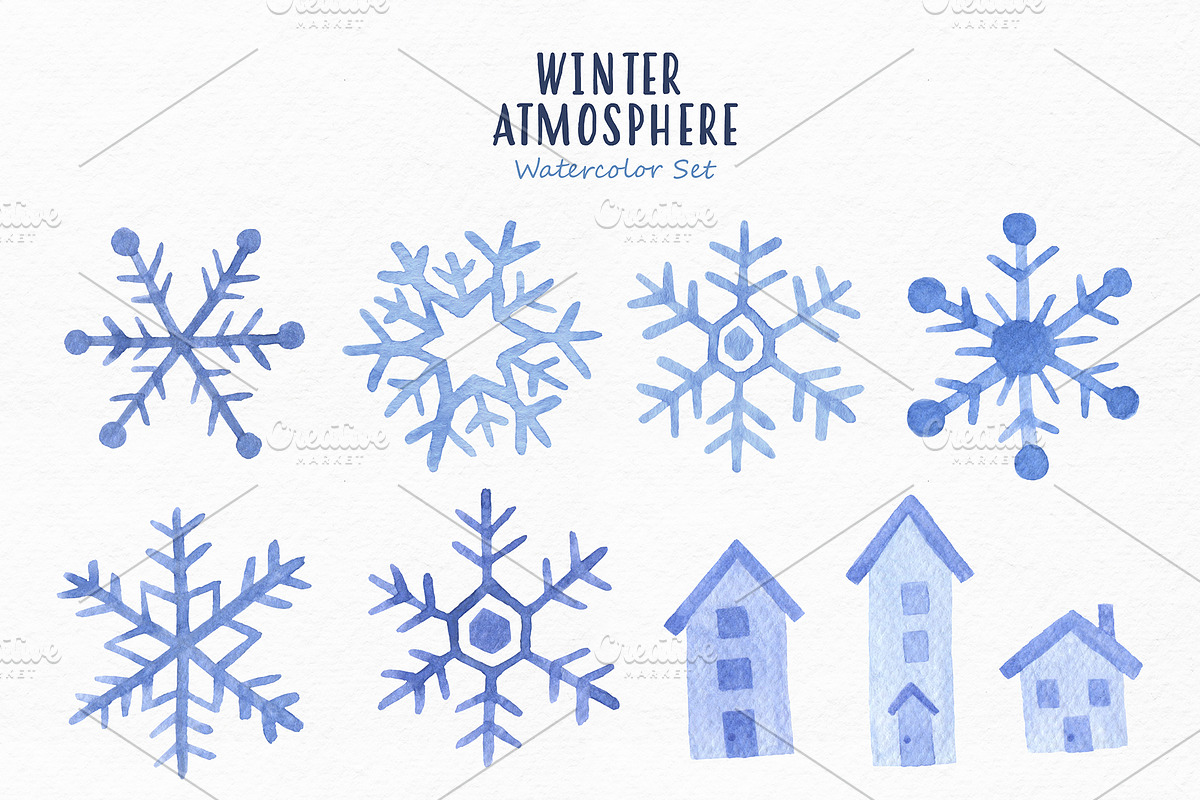 Watercolor winter atmosphere set, an Animal Illustration by TotallypicRF (Photo 5 of 5)