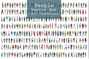 Vector Set Of Illustrated People