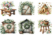 Rustic Vintage Farmhouse Spring, an Illustration by DreamArtGraphic (Thumbnail 2 of 4)
