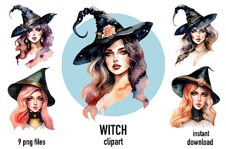 Witch PNG, Witch clipart digital