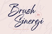 Brush Sinergi - Brush Script Font, a Script Font by Nirmana Visual (Thumbnail 1 of 10)