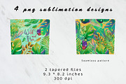 Tropical leaves sublimation tumbler, an Object Graphic by AnastasiaWatercolor (Thumbnail 4 of 4)