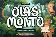 Olas Monto - Cartoon Display Font, a Handwritten Font by twinstd (Thumbnail 1 of 9)