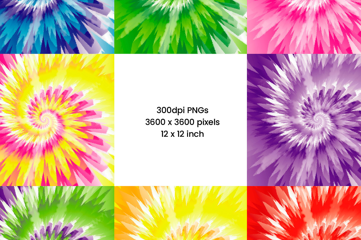 TIE DYE BACKGROUNDS, a Pattern Graphic by Little Type Factory (Photo 4 of 5)
