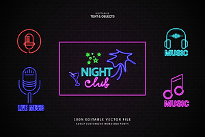 Vector Neon Kit Design Effect