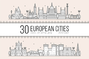 Collection Of 30 European Cities