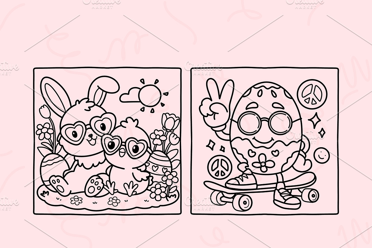 Bold & Easy Coloring Book Bundle, an Empty State Illustration by Neon Studio (Photo 18 of 32)