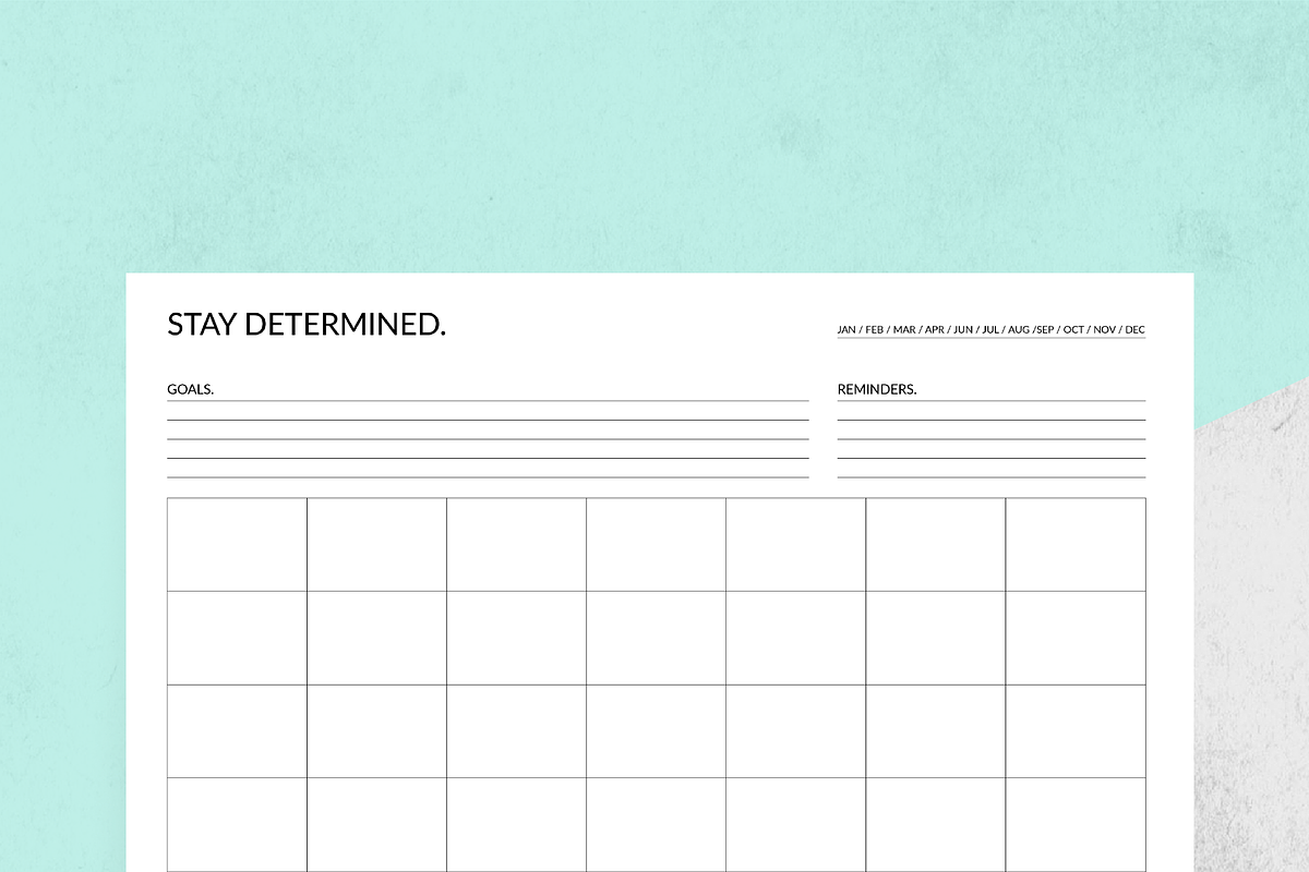 Determined Planner Set, a Stationery Template by Made By Hamilton (Photo 1 of 4)
