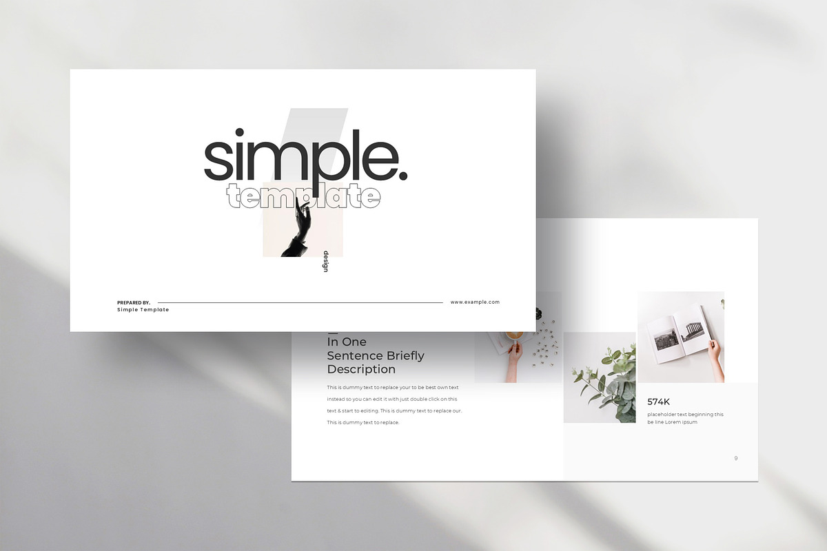 Simple Minimal Presentation Template preview 2