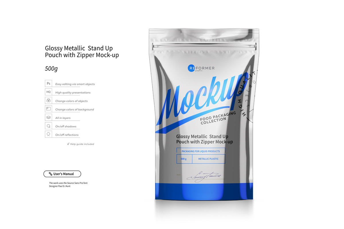 Stand Up Pouch Mockup Set / 40% OFF!, a Packaging Mockup by Reformer Mockup