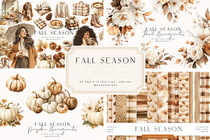 Fall Season Collection, a Seasonal Illustration by PeDe Designs