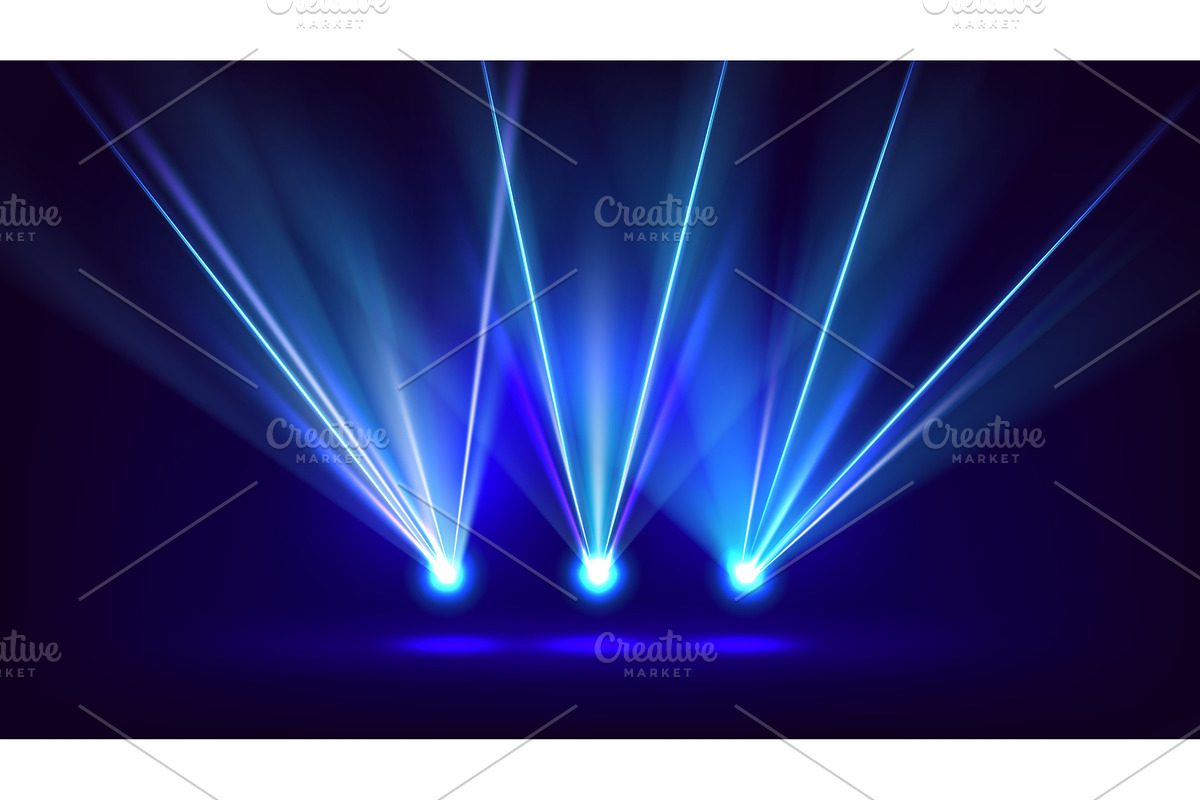 Laser light show. Abstract nightclub, an Illustration by Frogella