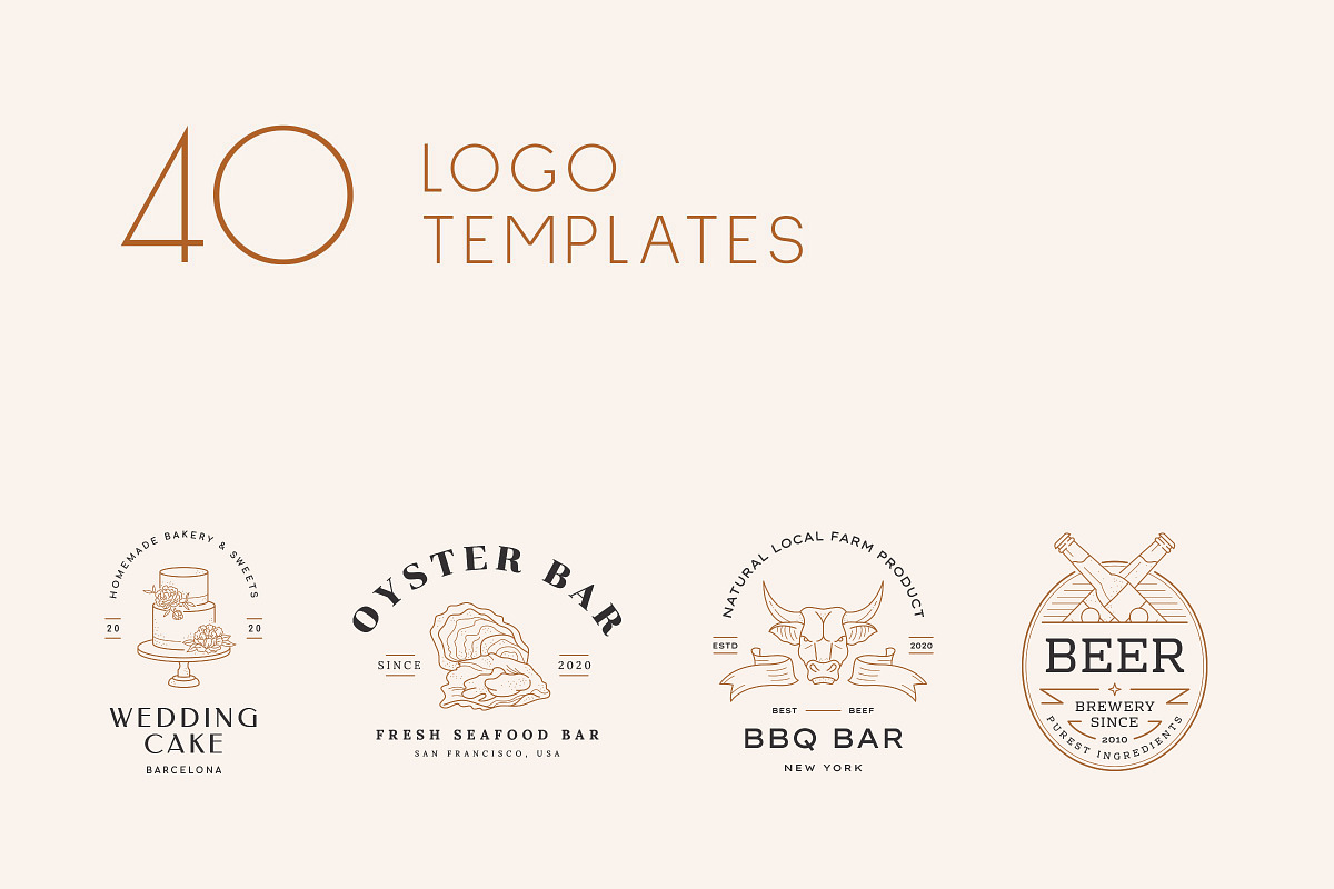 Food Logo Kit, a Branding & Logo Template by iStar Design (Photo 2 of 23)
