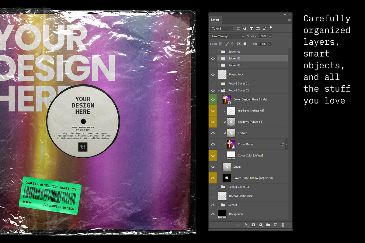 Vinyl Record Mockup, a Packaging Mockup by BULBFISH (Photo 4 of 10)