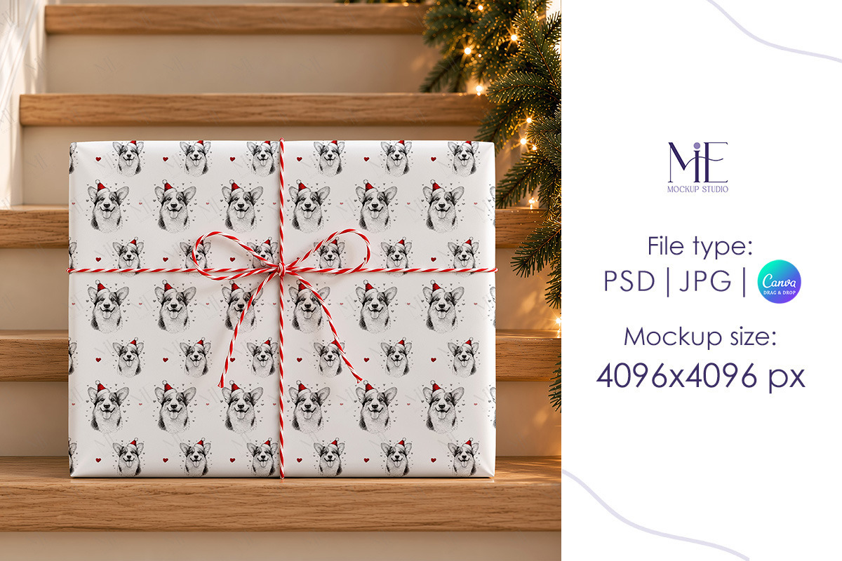 Gift Wrapping Paper Mockup Paper Box, a Packaging Mockup by Mie Mockup Studio (Photo 4 of 7)