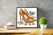 Gold Radiant Heels Sublimation Clipa, an Illustration by SVGArt (Thumbnail 4 of 7)