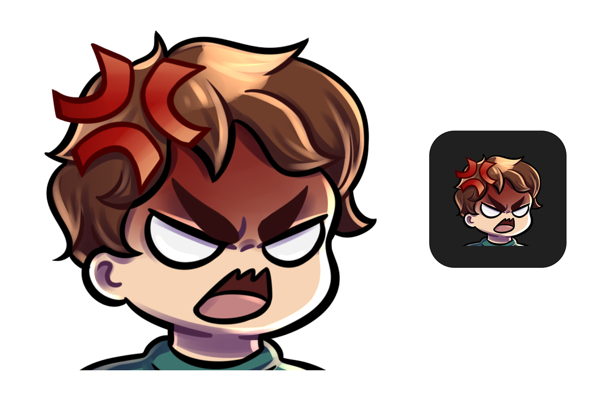 12 Brown Hair Chibi Boy Emotes, an Illustration by Custom Fonts & Patterns (Photo 7 of 12)